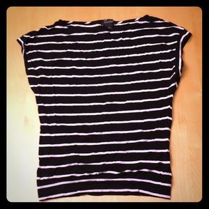 WHBM Dolman Top with back button detail